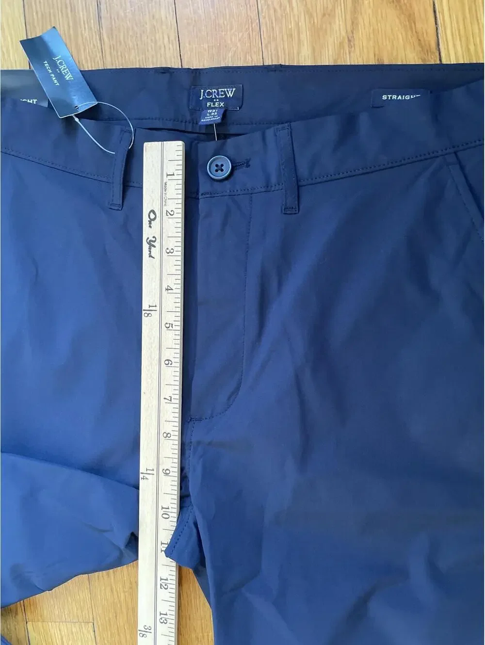 J. Crew Men's Navy Blue Slim Fit Tech Chino Pant 31x32 New With Tags Performance